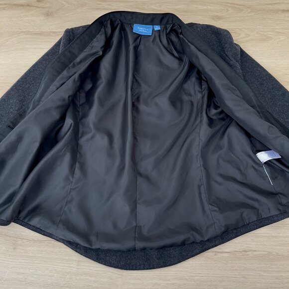 Simply Vera Vera Wang Wool Blend Office Blazer Size Petite Large / Dark Academia - Picture 4 of 14
